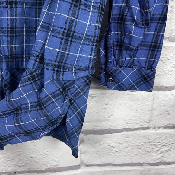 J Jill Womens S Preppy Academia Grunge Classic Cabin Core Plaid Button Up Tunic - Picture 6 of 12